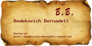 Bedekovich Bernadett névjegykártya